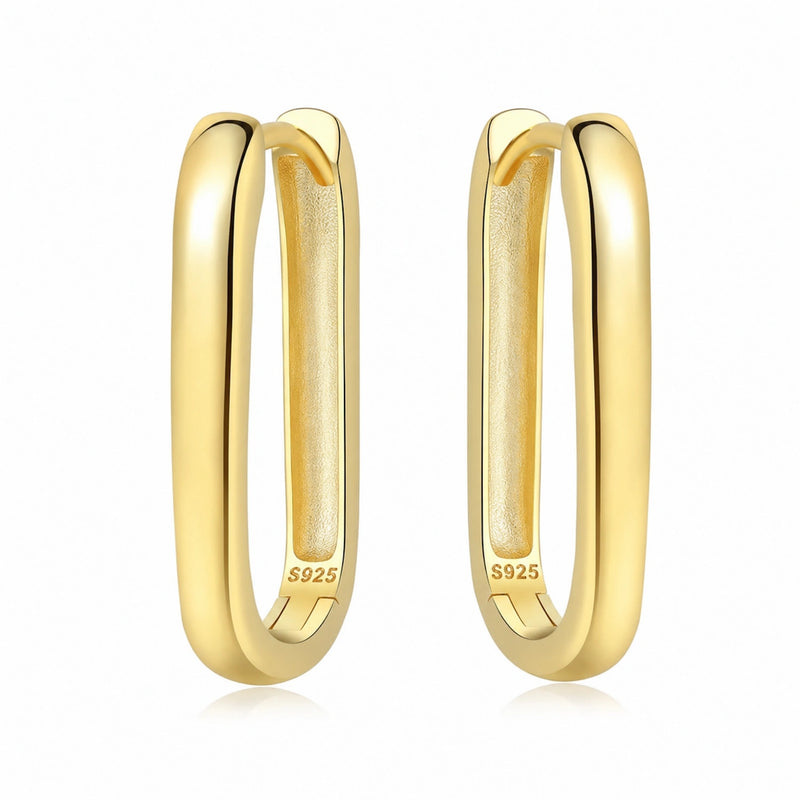 Brinco Élancé Oval - Elegância Atemporal Banhado a Ouro 18K