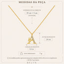 Colar Butterfly com Inicial e Zircônia | Prata 925 Banhada a Ouro 18K