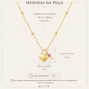 Colar Amour com Chave | Prata 925 Banhada a Ouro 18K