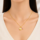 Colar Amour com Chave | Prata 925 Banhada a Ouro 18K
