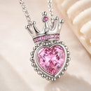 Colar Coração Rosa Real - Prata 925