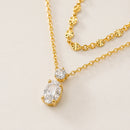 Colar Aurora Duplo | Prata 925 Banhada a Ouro 18K