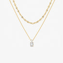 Colar Aurora Duplo | Prata 925 Banhada a Ouro 18K