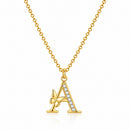 Colar Butterfly com Inicial e Zircônia | Prata 925 Banhada a Ouro 18K