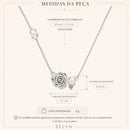 Colar Fleur com Pérola e Zircônia | Prata 925