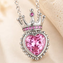 Colar Coração Rosa Real | Prata 925