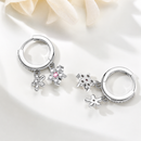 Brinco Bloom Crystal - Prata 925