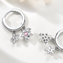 Brinco Bloom Crystal - Prata 925