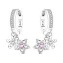 Brinco Bloom Crystal - Prata 925