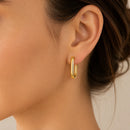 Brinco Élancé Oval - Elegância Atemporal Banhado a Ouro 18K