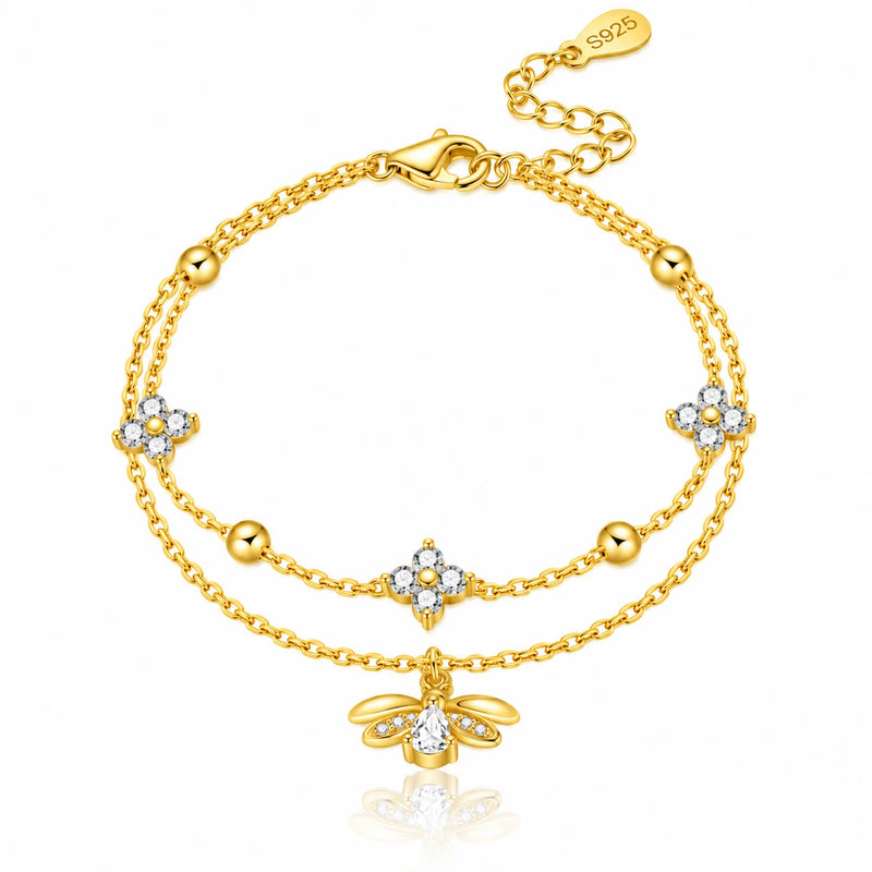 Pulseira Golden Bee - Luxo Delicado Banhada a Ouro 18K