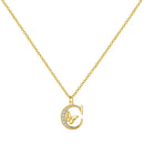 Colar Inicial com Borboleta – Prata 925 Banhada a Ouro 18k