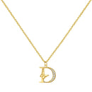 Colar Inicial com Borboleta – Prata 925 Banhada a Ouro 18k