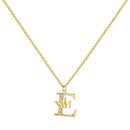 Colar Inicial com Borboleta – Prata 925 Banhada a Ouro 18k