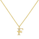Colar Inicial com Borboleta – Prata 925 Banhada a Ouro 18k