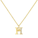Colar Inicial com Borboleta – Prata 925 Banhada a Ouro 18k