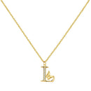 Colar Inicial com Borboleta – Prata 925 Banhada a Ouro 18k