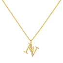 Colar Inicial com Borboleta – Prata 925 Banhada a Ouro 18k