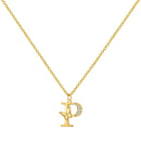 Colar Inicial com Borboleta – Prata 925 Banhada a Ouro 18k