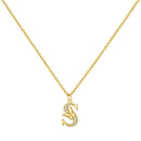Colar Inicial com Borboleta – Prata 925 Banhada a Ouro 18k