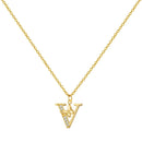 Colar Inicial com Borboleta – Prata 925 Banhada a Ouro 18k