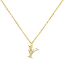 Colar Inicial com Borboleta – Prata 925 Banhada a Ouro 18k