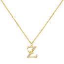 Colar Inicial com Borboleta – Prata 925 Banhada a Ouro 18k