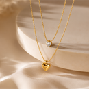 Colar Lumière Heart - Ouro 18K Hipoalergênico
