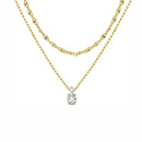 Colar Aurora Duplo - Prata 925 Banhada a Ouro 18K