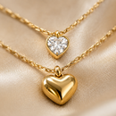 Colar Lumière Heart - Ouro 18K Hipoalergênico