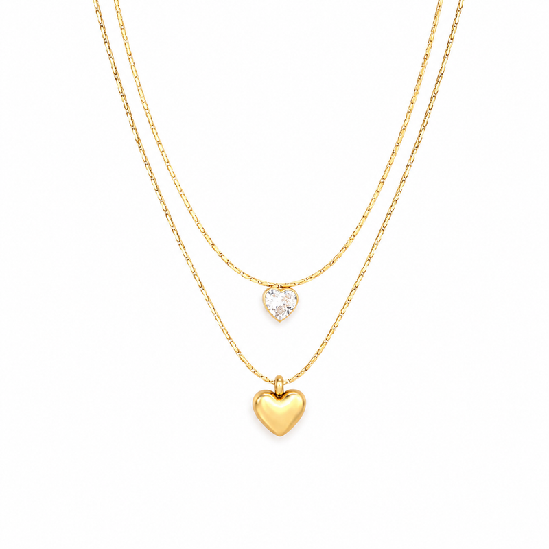 Colar Lumière Heart - Ouro 18K Hipoalergênico