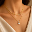 Colar Aurora Duplo - Prata 925 Banhada a Ouro 18K