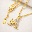 Colar Inicial com Borboleta – Prata 925 Banhada a Ouro 18k